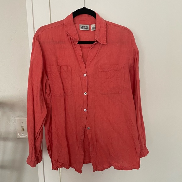 Chico’s DESIGN vtg linen button front shirt 🌺 - Picture 2 of 5